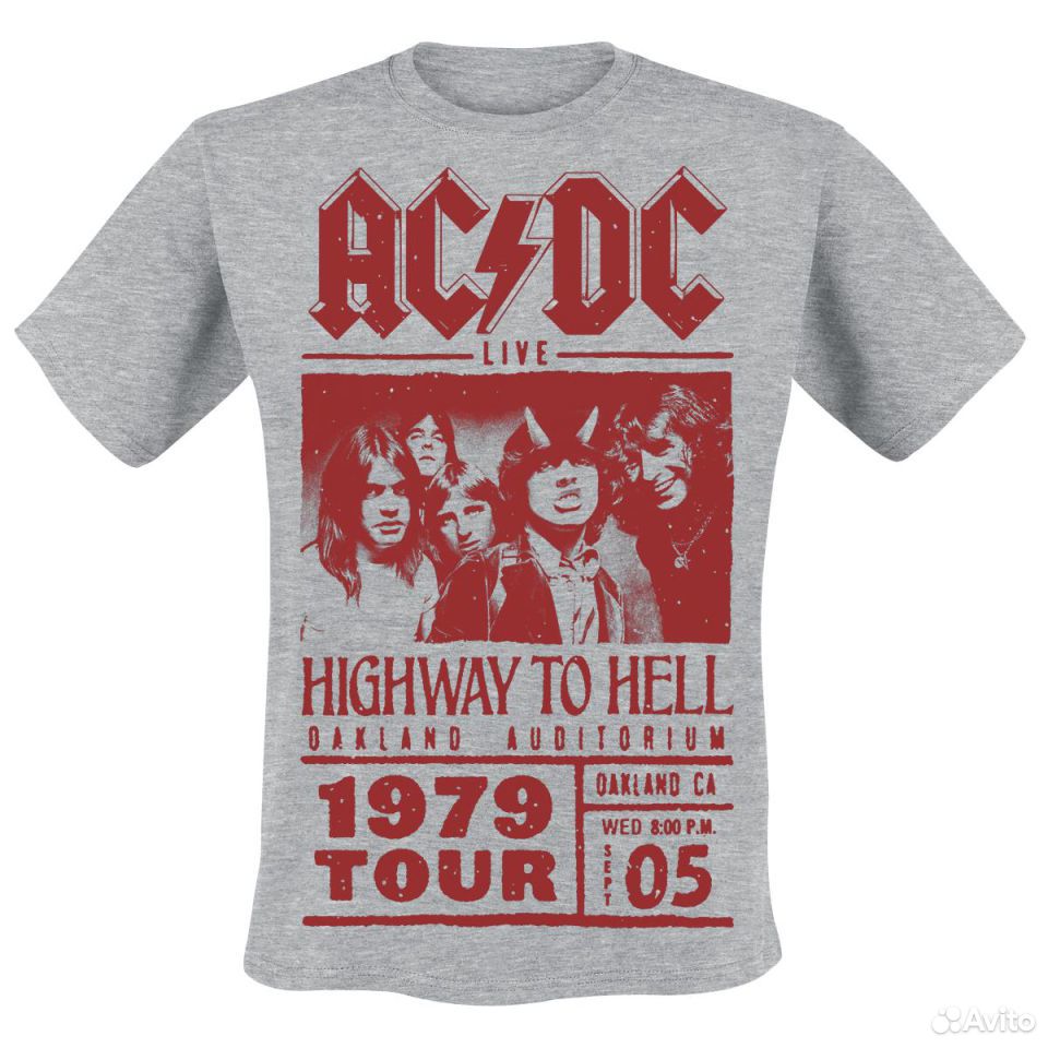 футболка ac dc серая