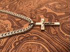 Серебряная цепь и крест объявление продам