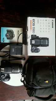 Canon EOS 550D+объектив EF-S 18-55 IS II Kit+
