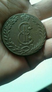 Сибирская монета 10 копеек 1777 км
