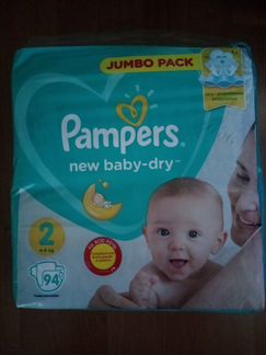 Подгузники Pampers new baby-dry 2 94шт