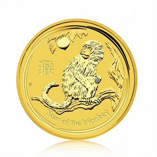 Австралия 5 долларов, Год обезьяны, золото