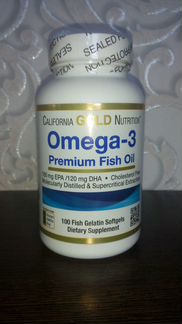 Омега-3,рыбий жир премиального качества,100 капсул