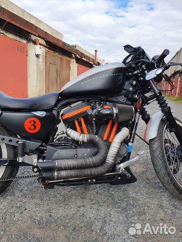 Выхлоп прямоток. Harley-davidson sportster xl1200