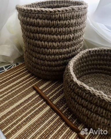Корзинка из джута