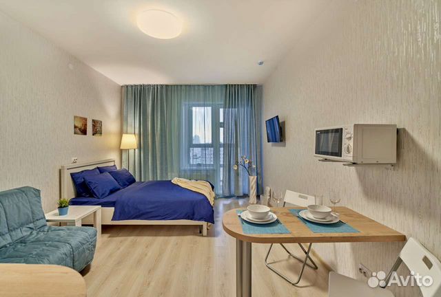 

Квартира-студия, 30 м², 2 кровати