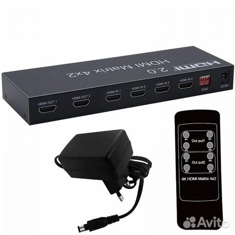 Матрица hdmi 4 входа - 2 выхода. splitter, switch