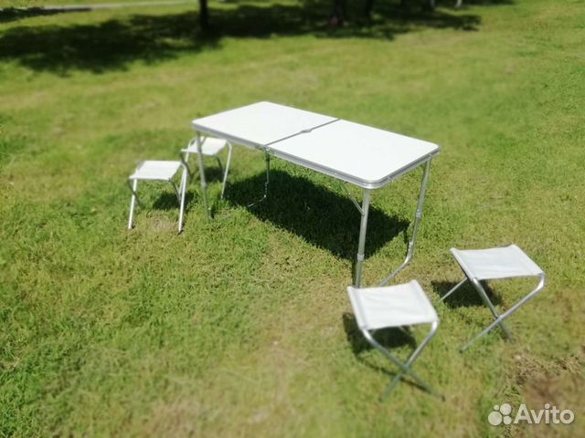 Стол туристический, складной, со стульями