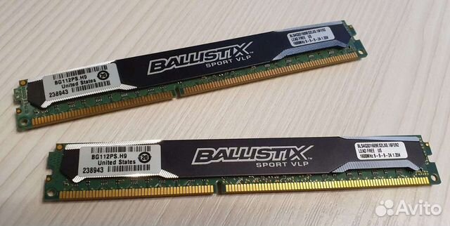 Оперативная память Crucial Ballistix ddr3 2x4