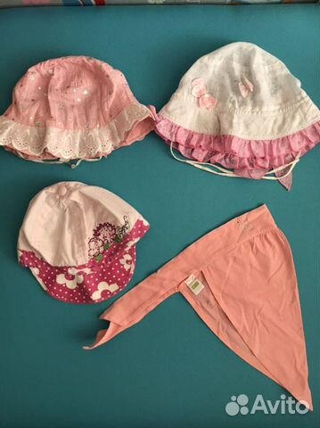 Летние панамы и косынки, детские