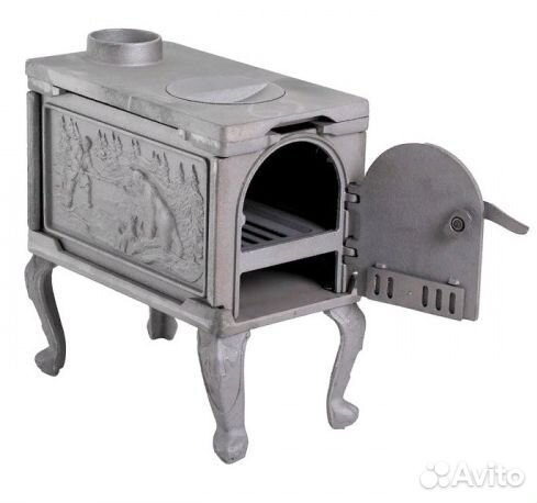 Печь шашлычница чугунная дачная 497*290*488