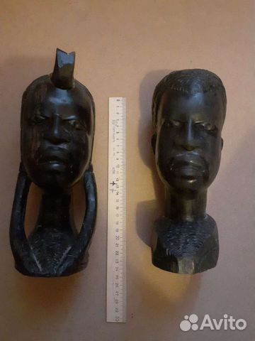 Маска, бюсты из черного африк.дерева