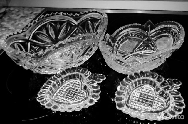 Вазы хрустальные для фруктов, салатов,конфет