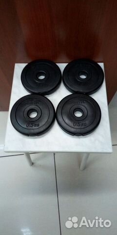 500 грамм Диск Блин для штанги гантелей 26мм Новые