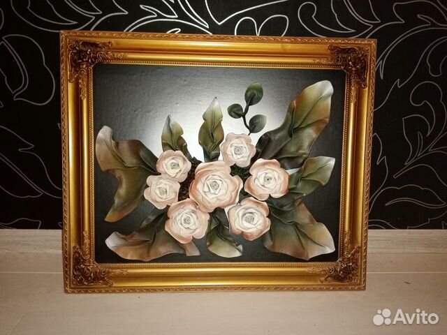 Картина 3D из кожи