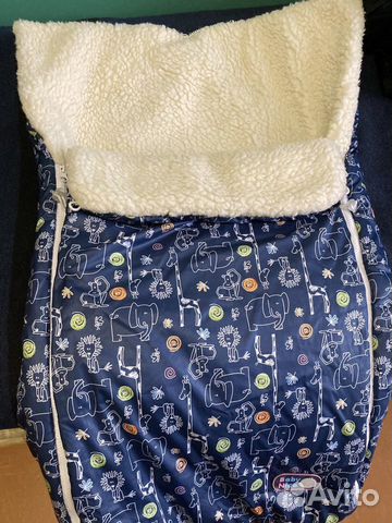 Детский зимний конверт на овчине