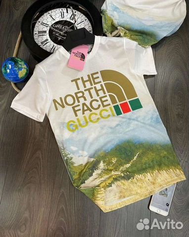 Мужская футболка the North face gucci