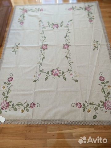 Скатерть льняная новая, 178на133см