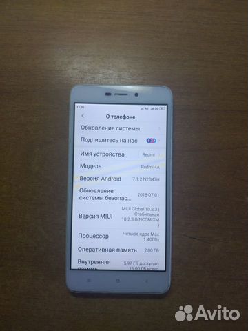 Смартфон xiaomi redmi 4a