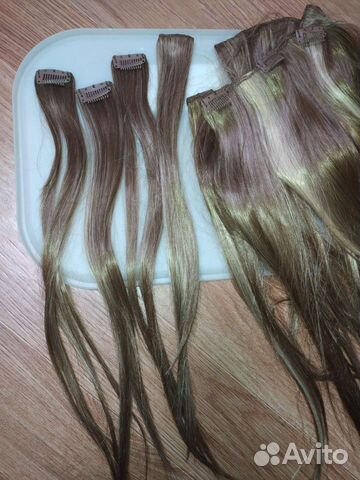 Волосы на заколках искусственные