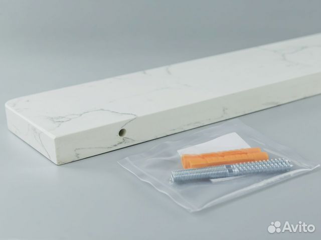 Полочка подвесная прямая из камня ванную комнату