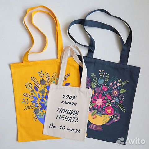 Печать на шопперах. Пошив шопперов