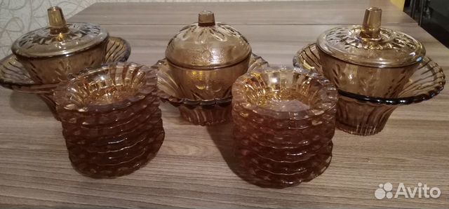 Набор СССР карамельное стекло