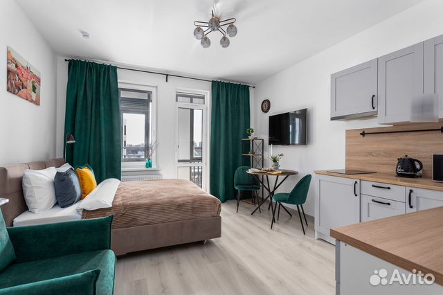 

Квартира-студия, 27 м², 2 кровати