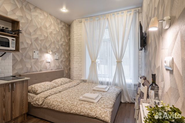 

Квартира-студия, 14,1 м², 1 кровать