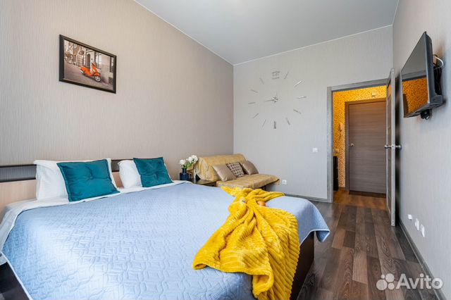 

1-к. квартира в апарт-отеле, 44 м², 3 кровати