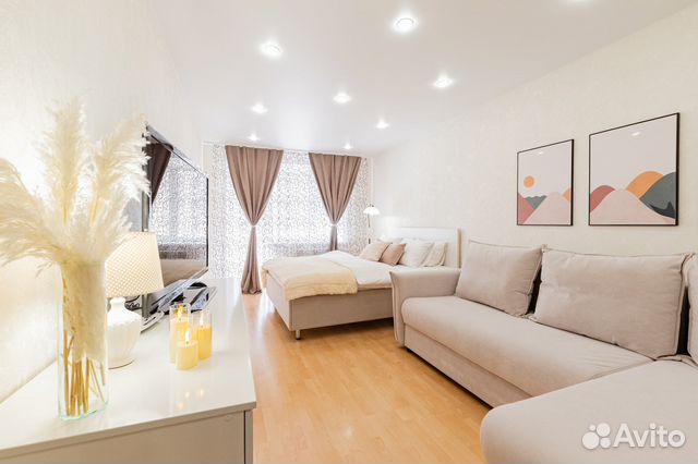 

1-к. квартира, 45 м², 2 кровати