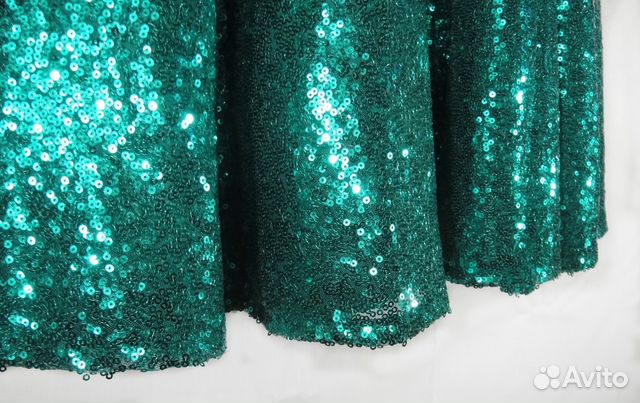 Юбка с пайетками зеленая Юбка с пайетками зеленая