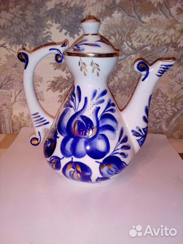 Кофейник Гжель
