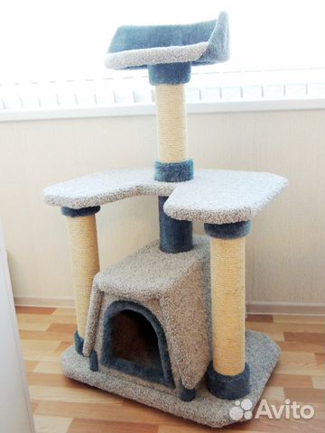 Продаю комплекс для кошек серо-синий новый