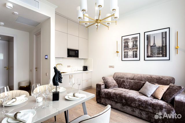 

1-к. квартира в апарт-отеле, 43 м², 2 кровати