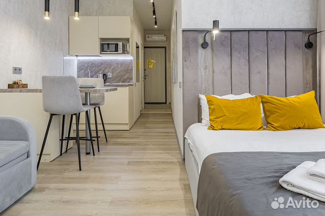

Квартира-студия в апарт-отеле, 25 м², 2 кровати