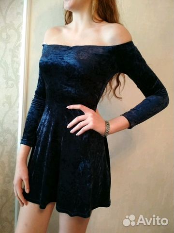 Платье бархатное