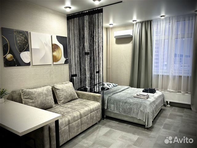 

Квартира-студия, 27 м², 2 кровати