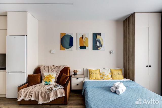 

Квартира-студия, 26 м², 2 кровати