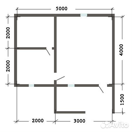Баня 4х5 м с террасой 1,5м Баня 4х5 м с террасой 1,5м
