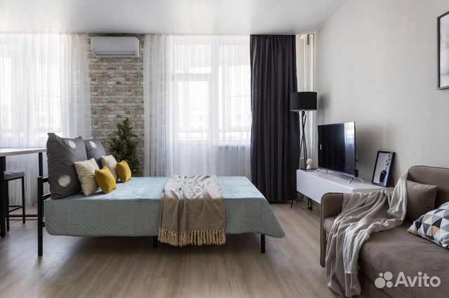 

Квартира-студия, 35 м², 2 кровати