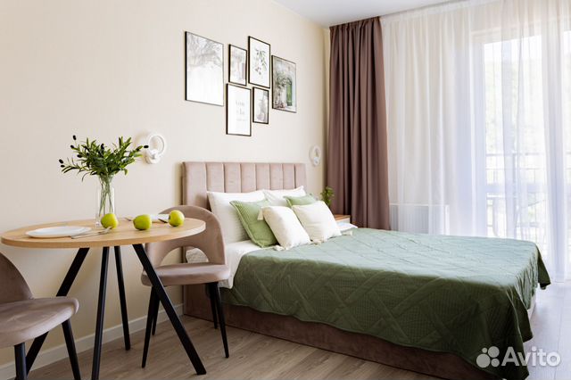 

Квартира-студия, 28 м², 2 кровати