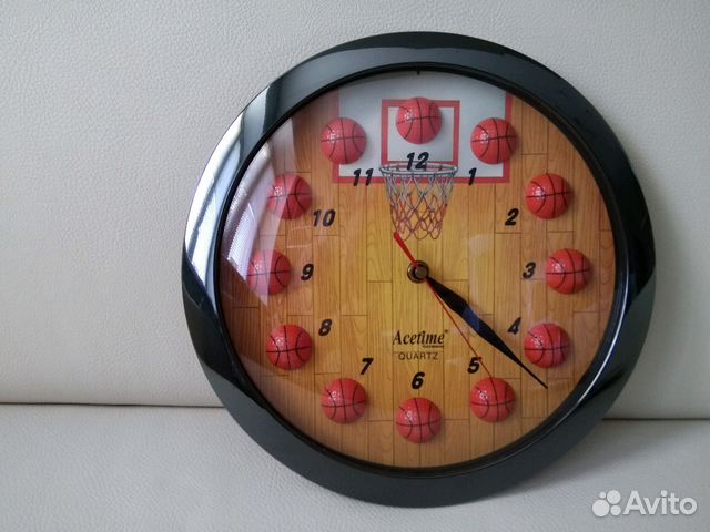 Часы баскетбол настенные