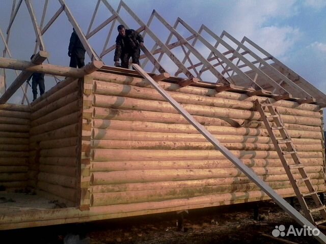 Сруб дома 6x7+ 2 метра терраса Сруб дома 6x7+ 2 метра терраса