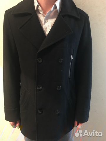 Однобортное мужское черное пальто Milestone