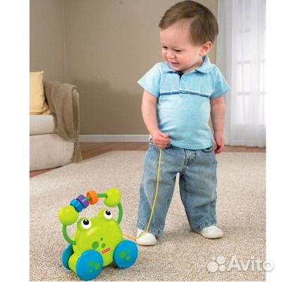 Игрушка- каталка лягушонок Fisher price Игрушка- каталка лягушонок Fisher price