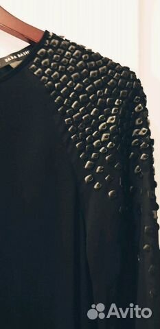 Кофта с кожанными деталями