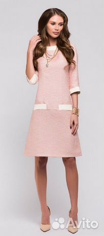 Розовое платье 1001 dress в стиле Шанель