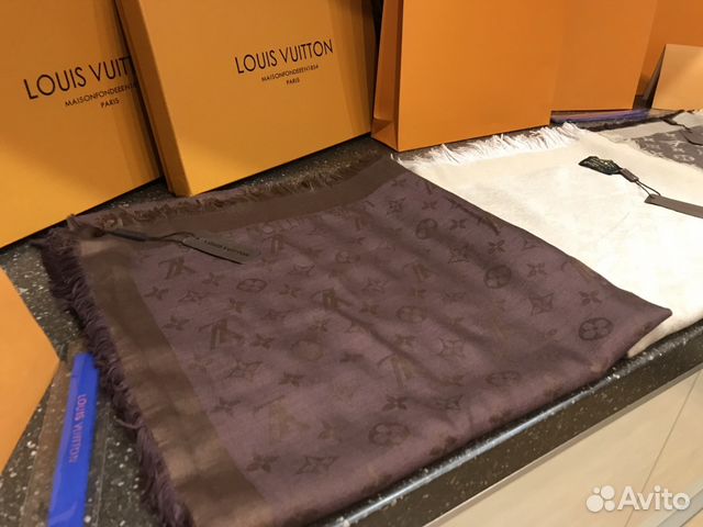 Платок Louis Vuitton палантин LV кашемир шаль шёлк