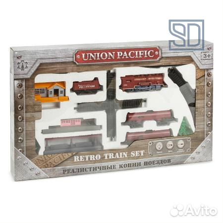 Копии поездов купить. Union Pacific Retro Train Set железная дорога. Набор железная дорога Union Pacific. Union Pacific железная дорога игрушка. Железной дороги Union Pacific Train Set Toys.